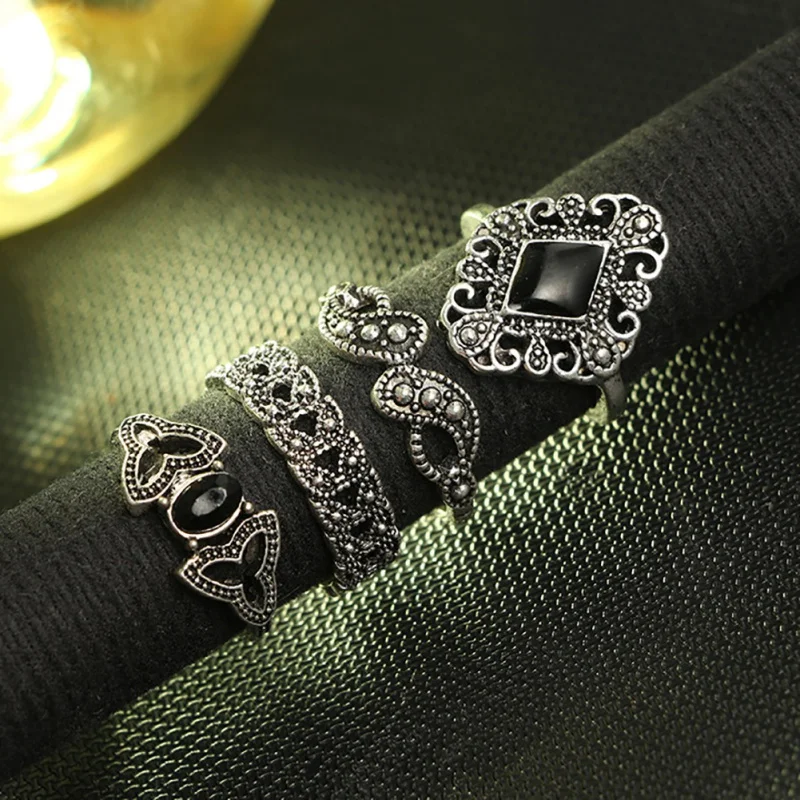 15 Piece/Set Lady Retro Boho Style Fashion Hollow Sunflower Jewelry Black Jewelry Ring Gothic Crystal Crown Ring Ladies
15 Piece/Set Lady Retro Boho Style Fashion Hollow Sunflower Jewelry Black Jewelry Ring Gothic Crystal Crown Ring Ladies