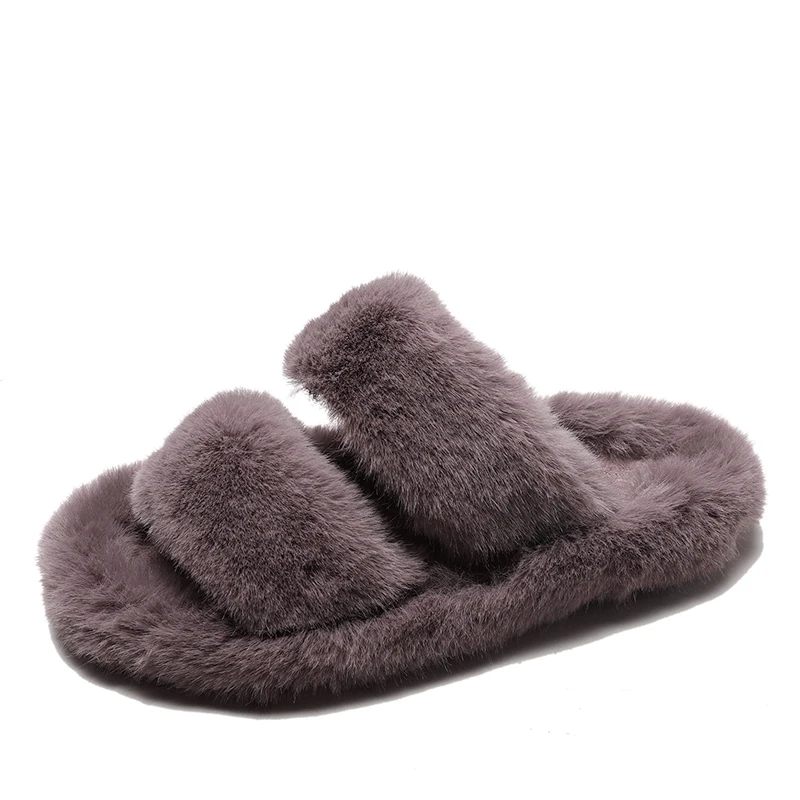 2021 Fluffy Home Slippers Women Faux Fur Slippers Cozy Furry Slides Open Toe Slip on Soft Slippers House Floor Plush Warm Shoes
2021 Fluffy Home Slippers Women Faux Fur Slippers Cozy Furry Slides Open Toe Slip on Soft Slippers House Floor Plush Warm Shoes