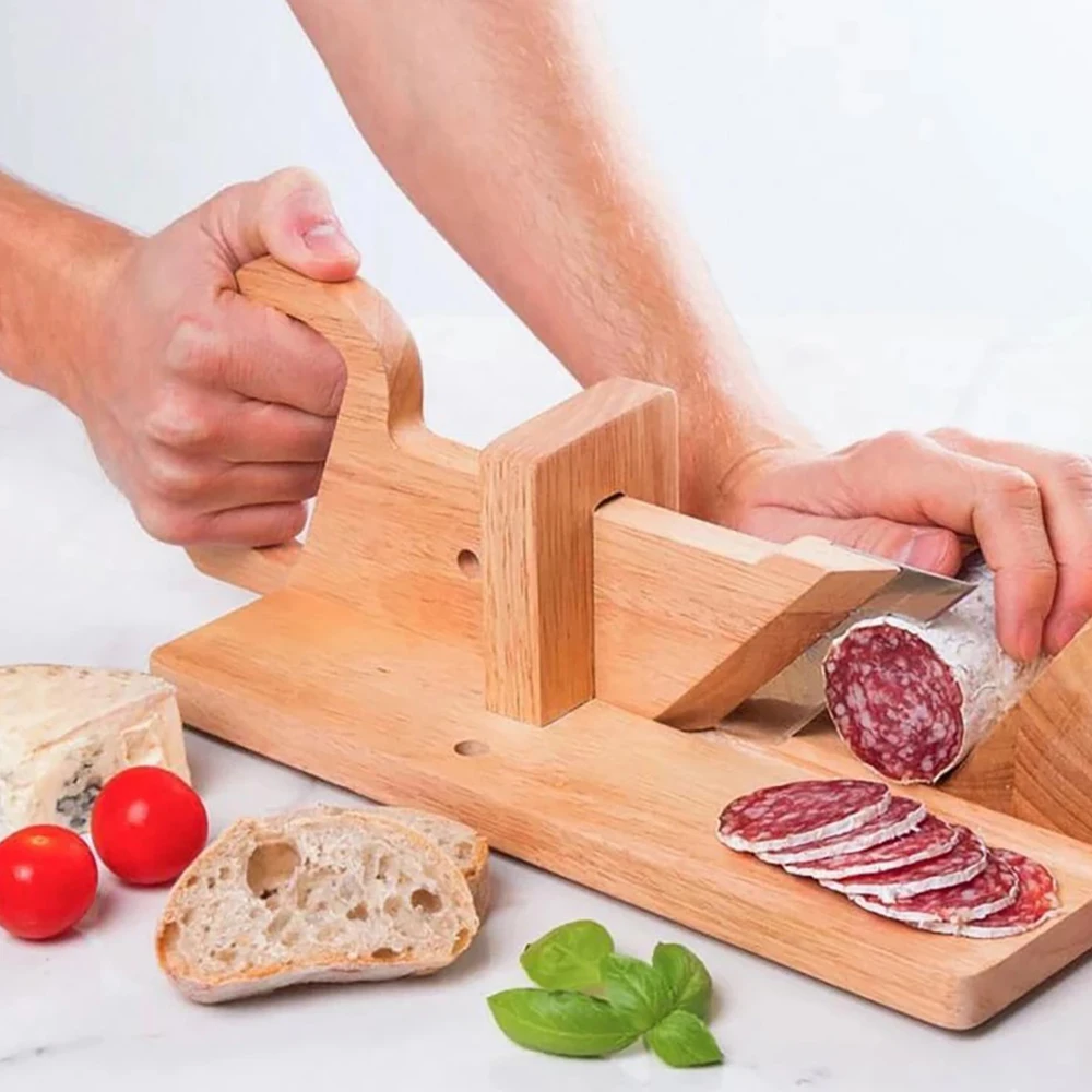 Kitchen Gadgets And Rubber Wood Cutter Steel Stainless Sausage Cutter Set Food Grade Manual Sausage Cutter
Kitchen Gadgets And Rubber Wood Cutter Steel Stainless Sausage Cutter Set Food Grade Manual Sausage Cutter