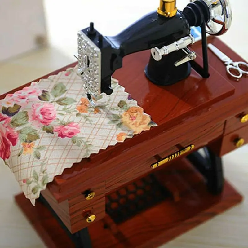 Vintage Music Box Mini Sewing Machine Style Birthday Gift Christmas Party Decor 
Vintage Music Box Mini Sewing Machine Style Birthday Gift Christmas Party Decor