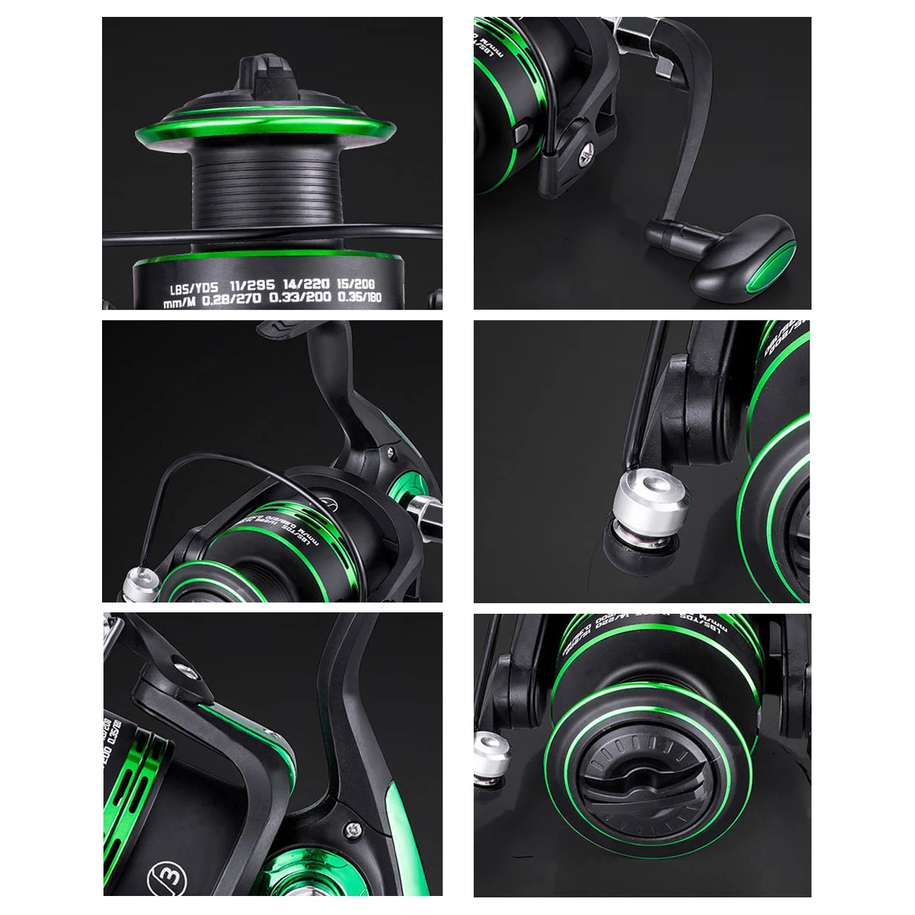 Metal Spool Spinning Reel Spinning Fishing Reel Free Spare Line Cup Spare Spool Left / Right Hand Fishing Wheel