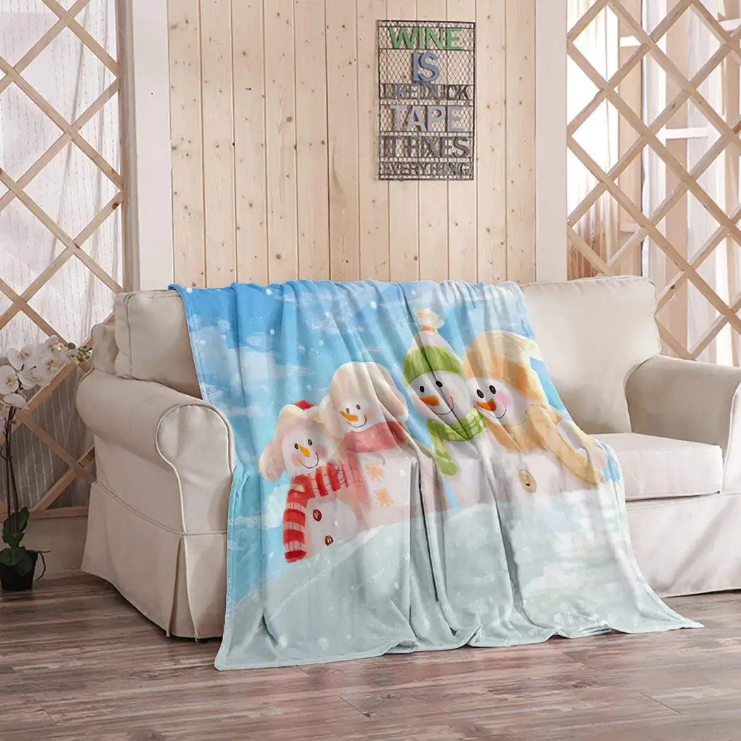 Christmas Throw Blanket Lovely Snowmen Blue Cheerful Cold Couple Day Fun Happiness Home Soft Flannel Cozy Warm
Christmas Throw Blanket Lovely Snowmen Blue Cheerful Cold Couple Day Fun Happiness Home Soft Flannel Cozy Warm