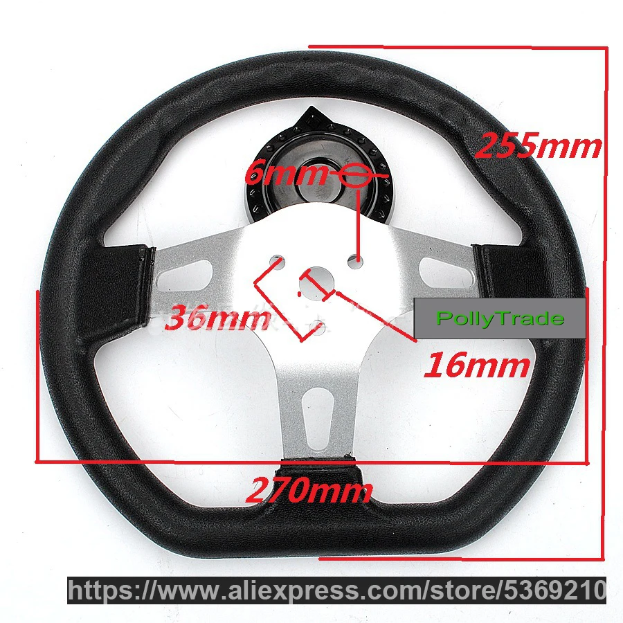 Универсальный 270 мм 50-250CC Go Kart Рулевое колесо для гонок внедорожник Спортивная