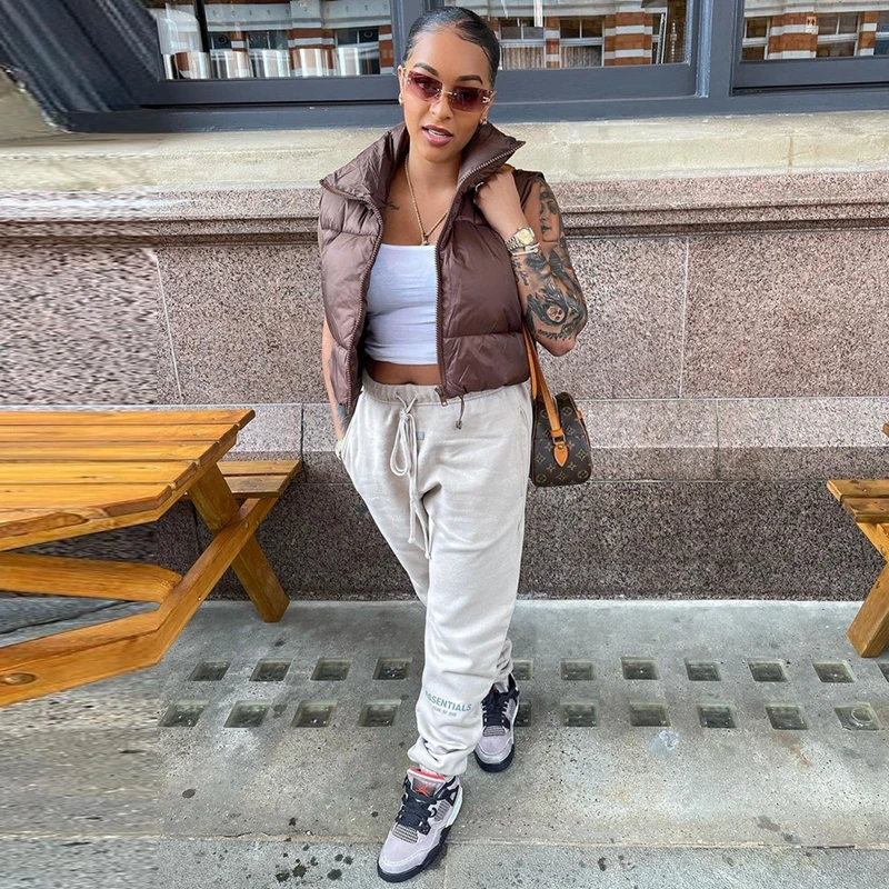 Women Clothing Winter Clothes Zip Stand-up-neck Sleeveless Short Down Jacket Fashion Harajuku All-match Streetwear Wholesale
Women Clothing Winter Clothes Zip Stand-up-neck Sleeveless Short Down Jacket Fashion Harajuku All-match Streetwear Wholesale