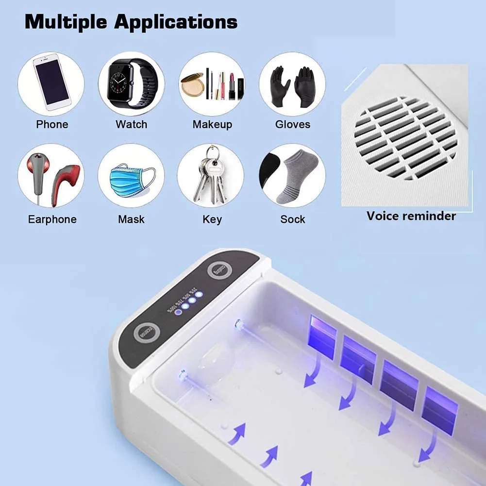 Portable UV Sterilizer Box Makeup Brush Mask Cleaning Disinfection Case Mask Toothbrush Disinfection Box Household Cleaner
Portable UV Sterilizer Box Makeup Brush Mask Cleaning Disinfection Case Mask Toothbrush Disinfection Box Household Cleaner