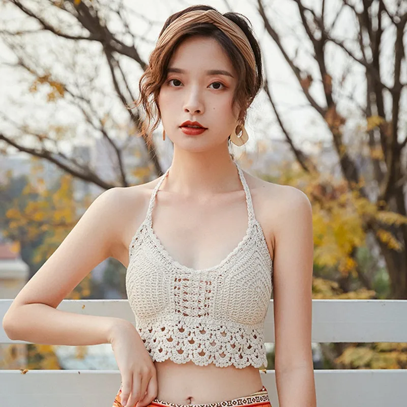 Fashion Beach Vacation Bohemian Women Tank Top Summer Openwork Knitted Camisole
Fashion Beach Vacation Bohemian Women Tank Top Summer Openwork Knitted Camisole