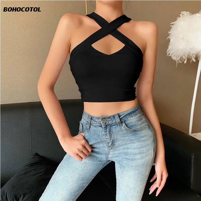 Europe and the United States new solid color slim sexy vest female cross halter strapless small vest top women
Europe and the United States new solid color slim sexy vest female cross halter strapless small vest top women