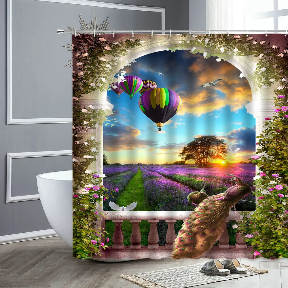 Peacocks Shower Curtains Beautiful Bird Flower Sea Landscape Bathroom Curtain Waterproof Polyester For Bath Room Decor Screen
Peacocks Shower Curtains Beautiful Bird Flower Sea Landscape Bathroom Curtain Waterproof Polyester For Bath Room Decor Screen