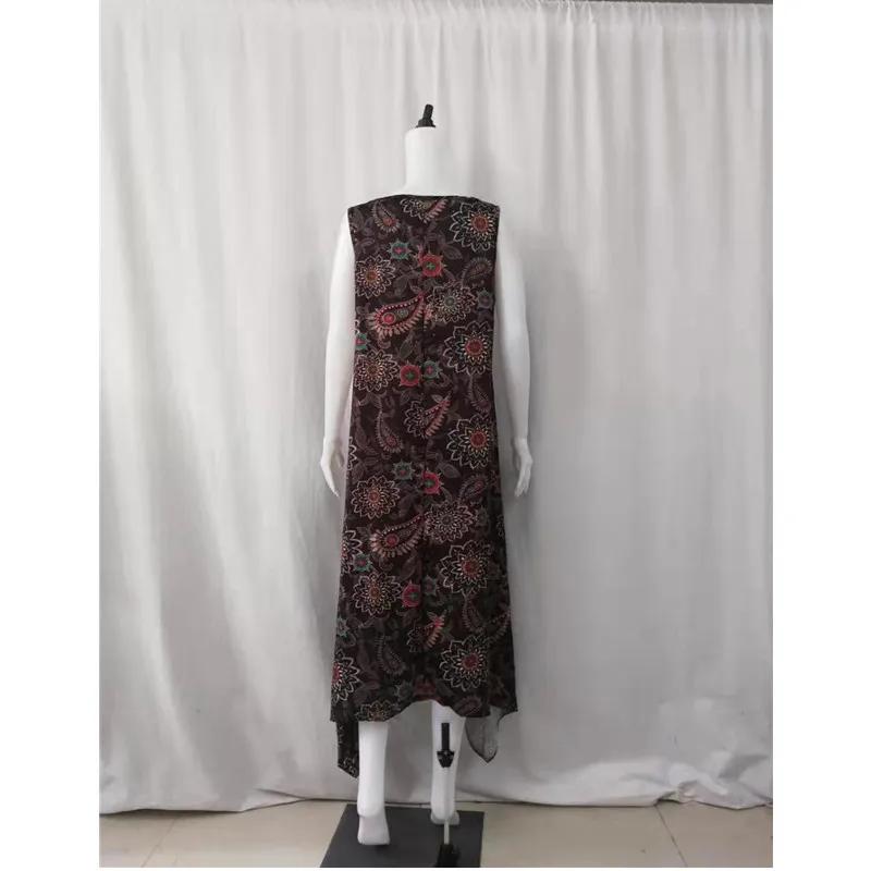 2021 Summer Bohemian Printing Mid-long Dresses Round Neck Women Casual Loose Sleeveless Dress Oversized Irregular Beach Dress
2021 Summer Bohemian Printing Mid-long Dresses Round Neck Women Casual Loose Sleeveless Dress Oversized Irregular Beach Dress