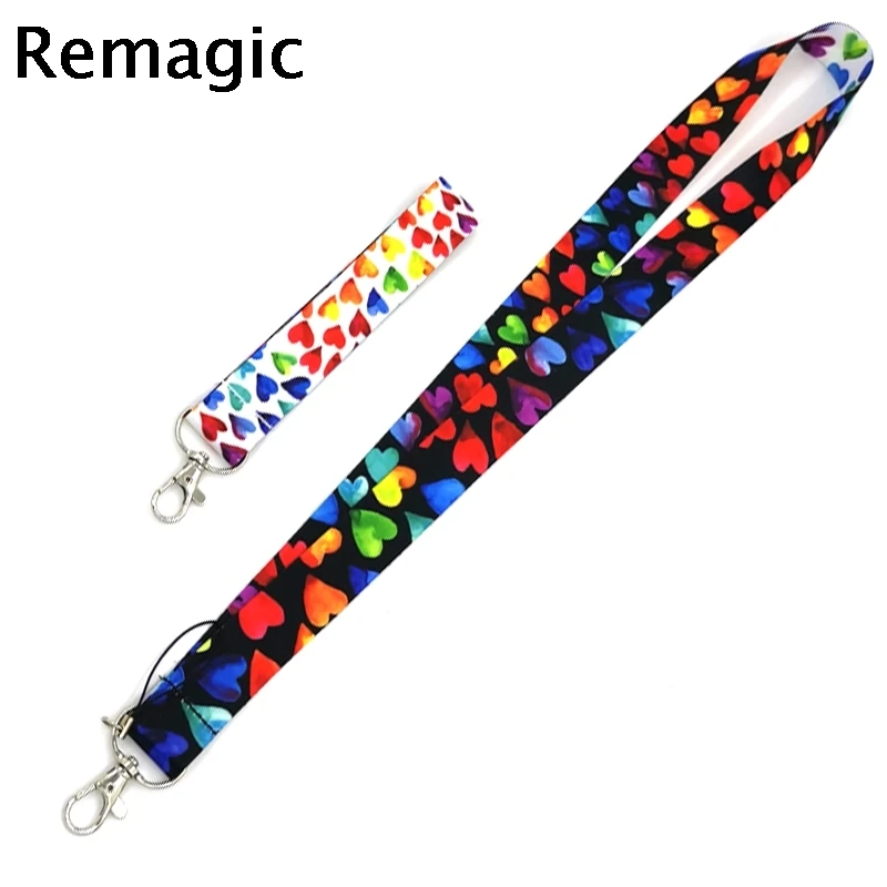 20pcs Rainbow color heart love hand Wristlet Lanyard Badge Mobile Phone Rope Key Lanyard Neck Straps Accessories webbings ribbon
20pcs Rainbow color heart love hand Wristlet Lanyard Badge Mobile Phone Rope Key Lanyard Neck Straps Accessories webbings ribbon