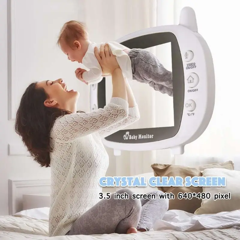 Video Baby Monitor with Remote Camera Pan-Tilt-Zoom, 3.2'' Color LCD Screen
Video Baby Monitor with Remote Camera Pan-Tilt-Zoom, 3.2'' Color LCD Screen