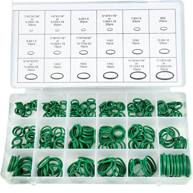 270Pcs 18 Sizes Air Conditioning HNBR O Rings Car Auto Repair Tools Rubber Air Conditioning Refrigerant Ring Sets Car Tools
270Pcs 18 Sizes Air Conditioning HNBR O Rings Car Auto Repair Tools Rubber Air Conditioning Refrigerant Ring Sets Car Tools