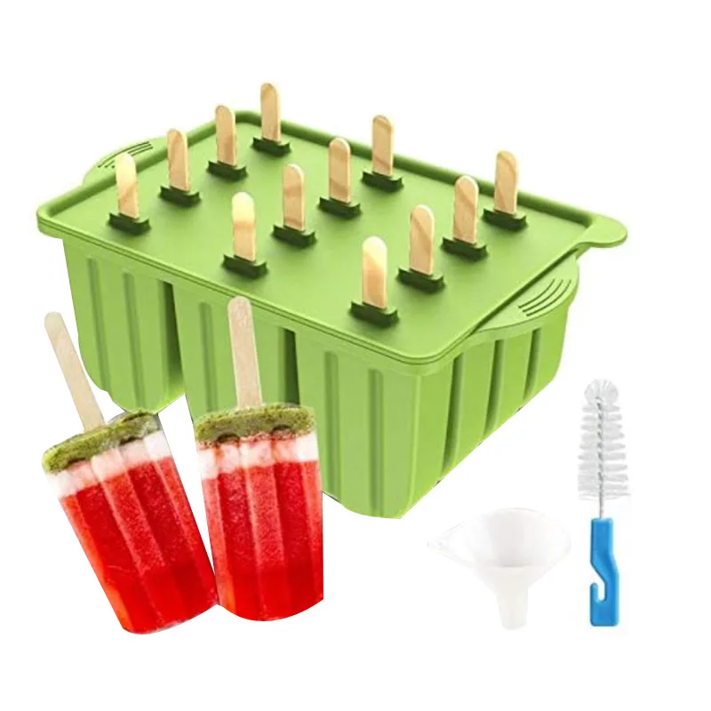 Silicone Popsicle Mold,Frozen Popsicle Mold Maker for Popsicle Ice Cream DIY,with 50PCS Popsicle Sticks Popsicle Bags
Silicone Popsicle Mold,Frozen Popsicle Mold Maker for Popsicle Ice Cream DIY,with 50PCS Popsicle Sticks Popsicle Bags