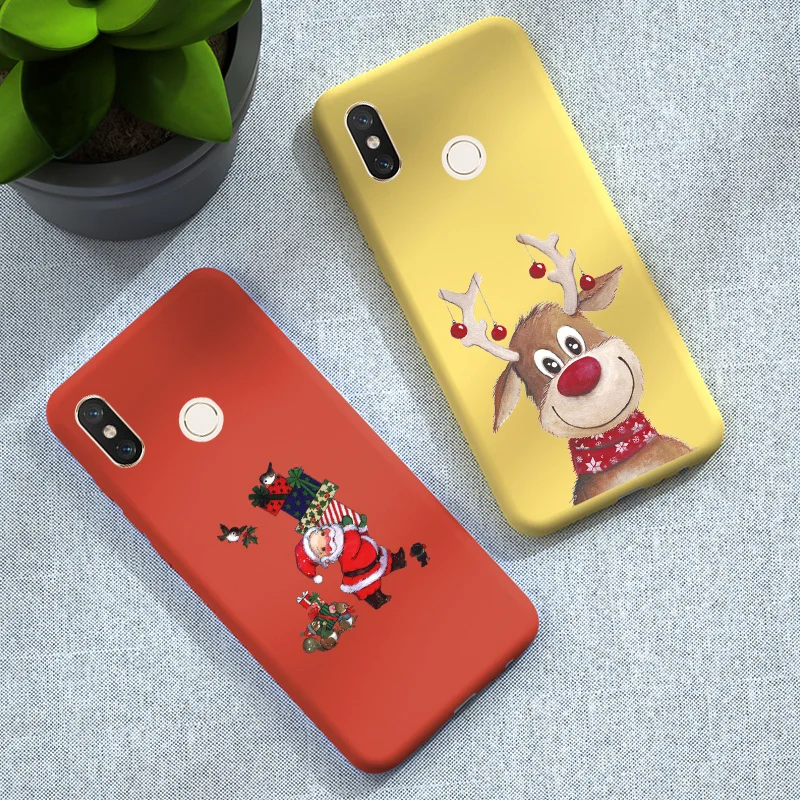 Рождественский мультяшный чехол с оленем для Redmi 8A силиконовый матовый Xiaomi Note 8 PRO