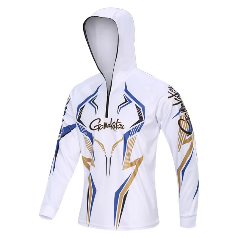 Summer Sports Gamakatsu Fishing Shirt Zipper Long-sleeved Fishing Hooded Moisture Wicking Quick-drying Fishing Shirt Tops 
Summer Sports Gamakatsu Fishing Shirt Zipper Long-sleeved Fishing Hooded Moisture Wicking Quick-drying Fishing Shirt Tops