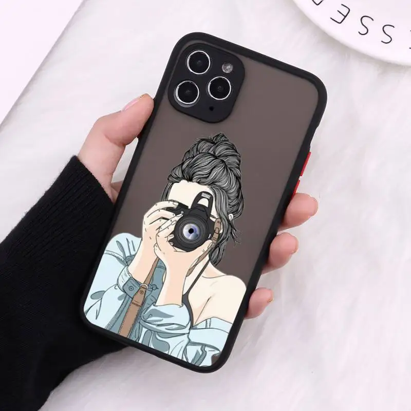 Fashion cartoon beautiful Lady Phone Case Matte Transparent For iPhone 12 Mini 11 Pro XR XS Max 7 8 Plus
Fashion cartoon beautiful Lady Phone Case Matte Transparent For iPhone 12 Mini 11 Pro XR XS Max 7 8 Plus