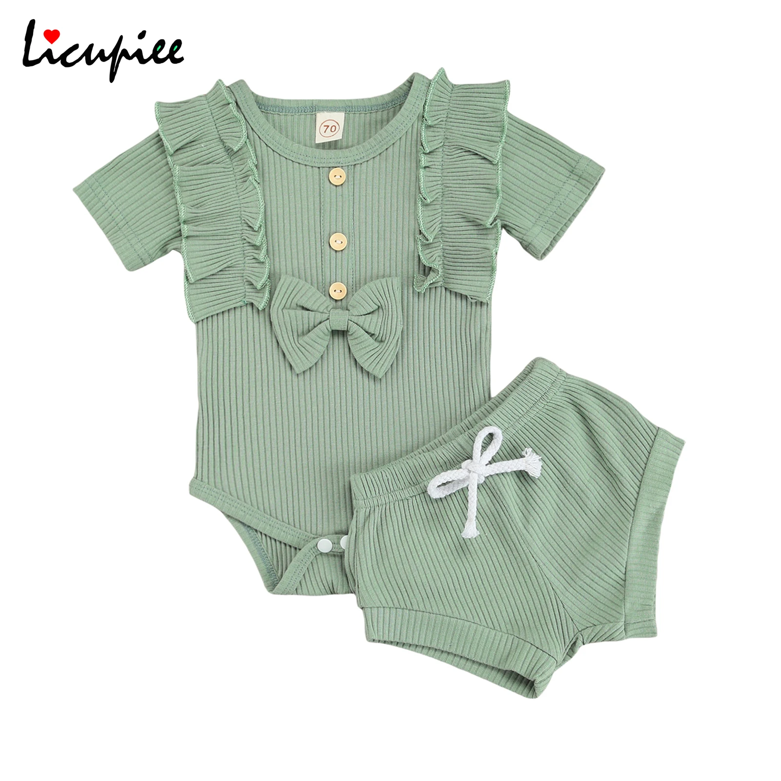 Однотонный комплект одежды для девочек 0-18 месяцев, повседневный ромпер с коротким рукавом, круглым вырезом, с оборками и короткие штаны на ш...
Однотонный комплект одежды для девочек 0-18 месяцев, повседневный ромпер с коротким рукавом, круглым вырезом, с оборками и короткие штаны на ш...