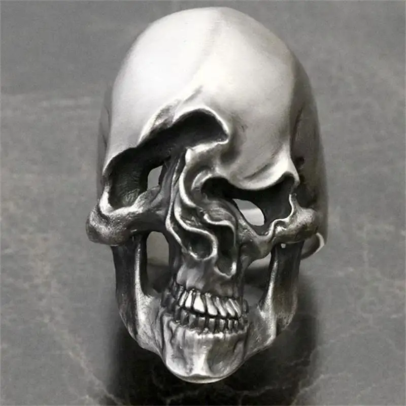 EYHIMD Vintage Mens Silver Color 316L Stainless Steel Ring Fashion Jewelry Skull Rings for Men Male Punk Goth Ring
EYHIMD Vintage Mens Silver Color 316L Stainless Steel Ring Fashion Jewelry Skull Rings for Men Male Punk Goth Ring