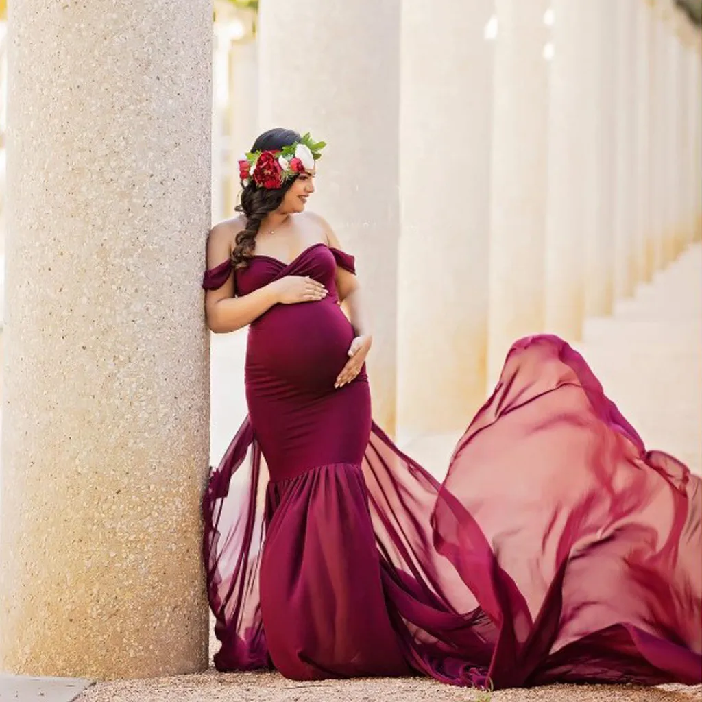vetement femme Women Pregnants maternity dress Photography Props Off Shoulder Sleeveless Maternity Solid Dress for photo shoot
vetement femme Women Pregnants maternity dress Photography Props Off Shoulder Sleeveless Maternity Solid Dress for photo shoot