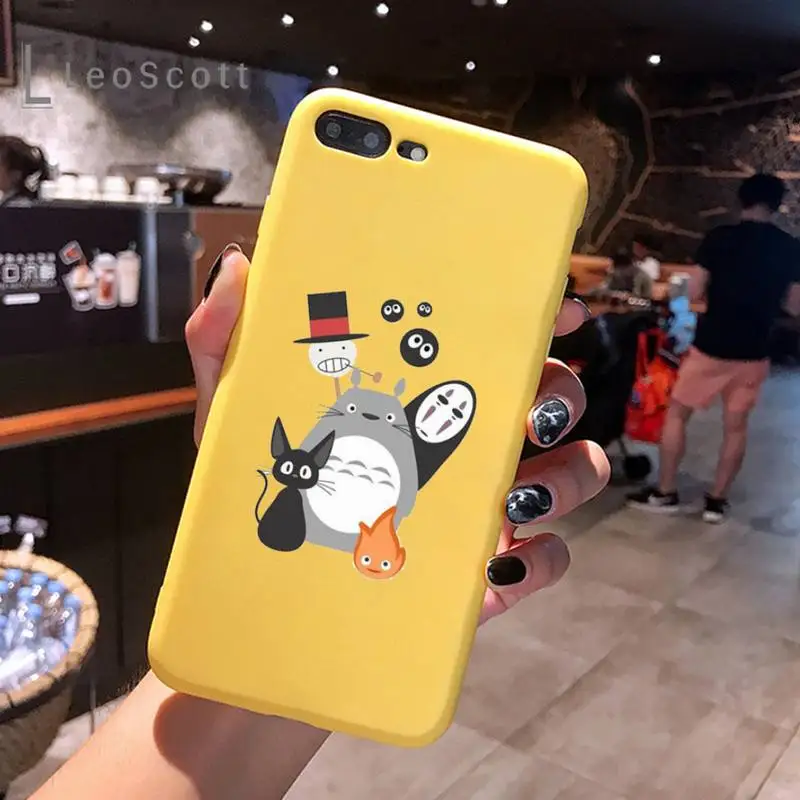 Cartoon Ghibli Miyazaki Totoro Phone Case Yellow Candy Color for iPhone 6 7 8 11 12 s mini pro X XS XR MAX Plus
Cartoon Ghibli Miyazaki Totoro Phone Case Yellow Candy Color for iPhone 6 7 8 11 12 s mini pro X XS XR MAX Plus