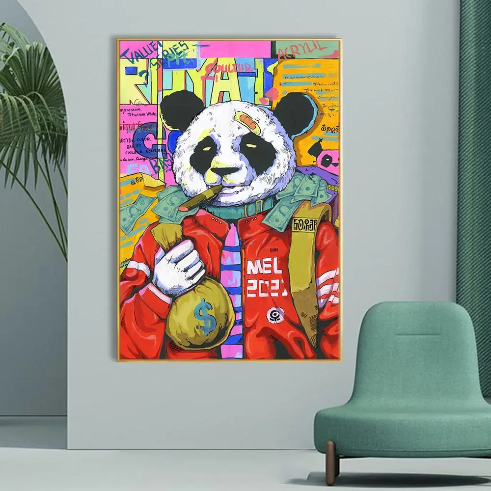 Graffit Red Yellow Blue Interesting Panda Funny Face Smoking ArtPoster Money Bag Inspirational Street Canvas Painting Home Decor
Graffit Red Yellow Blue Interesting Panda Funny Face Smoking ArtPoster Money Bag Inspirational Street Canvas Painting Home Decor