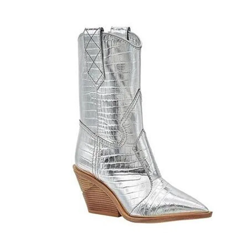 Mabaiwan Fashion Embossed Microfiber Leather Women Shoes Mid-calf Boots Pointed Toe Western Winter Chunky Wedges High Heel Boots
Mabaiwan Fashion Embossed Microfiber Leather Women Shoes Mid-calf Boots Pointed Toe Western Winter Chunky Wedges High Heel Boots