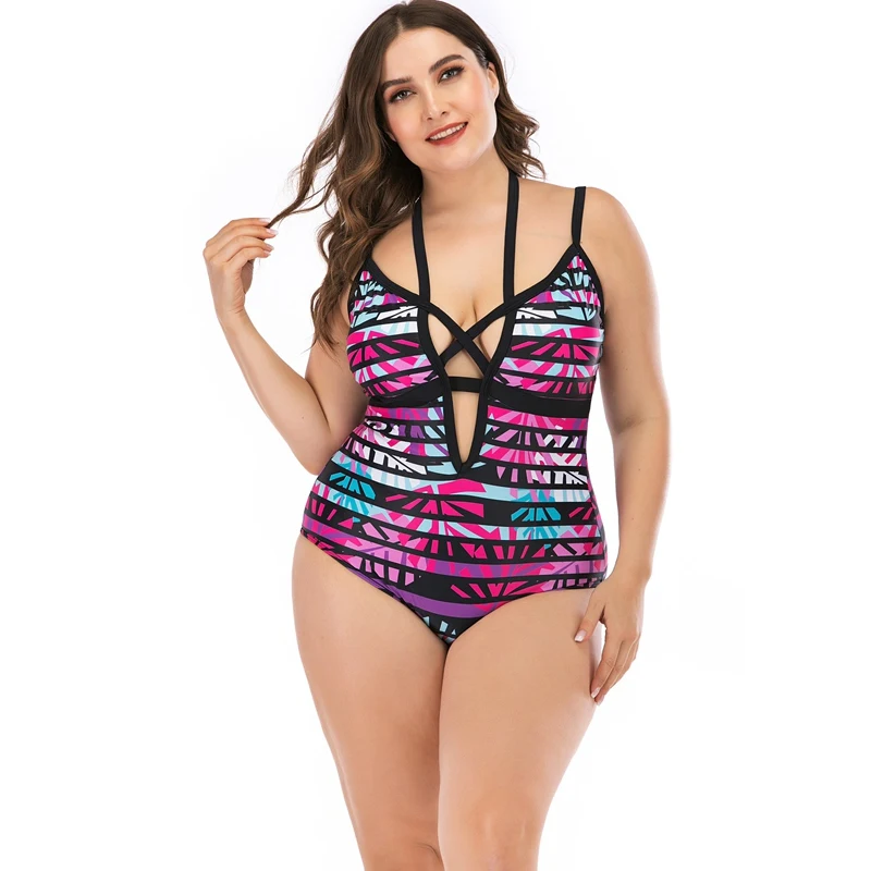 Sexy Plus Size One Piece Swimsuit Women Print leaves Monokini 2020 Large Size One-piece Swimwear 4xl Swimming V Bathing Female 
Sexy Plus Size One Piece Swimsuit Women Print leaves Monokini 2020 Large Size One-piece Swimwear 4xl Swimming V Bathing Female