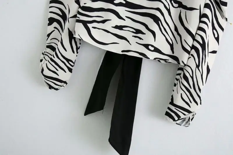 European and American Women's Fashion Hot Animal Print Long-Sleeved Pullover Short Split Open Back Top
European and American Women's Fashion Hot Animal Print Long-Sleeved Pullover Short Split Open Back Top
