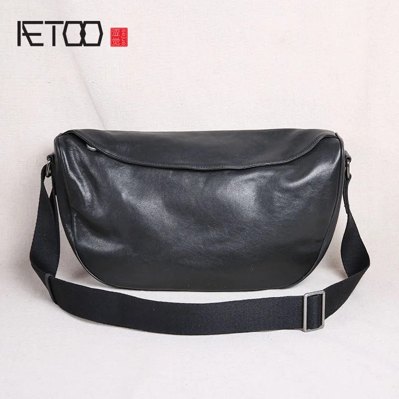 Кожаная мужская сумка на плечо AETOO, повседневная кожаная обувь на высоком каблуке, модная трендовая мужская сумка
Кожаная мужская сумка на плечо AETOO, повседневная кожаная обувь на высоком каблуке, модная трендовая мужская сумка