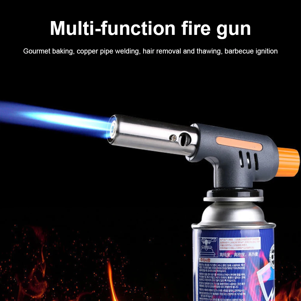 BBQ Adjustable Flame Gun Gas Torch Flamethrower Butane Burner Automatic Ignition Flame with Safety Lock BBQ Camp Welding Tool
BBQ Adjustable Flame Gun Gas Torch Flamethrower Butane Burner Automatic Ignition Flame with Safety Lock BBQ Camp Welding Tool