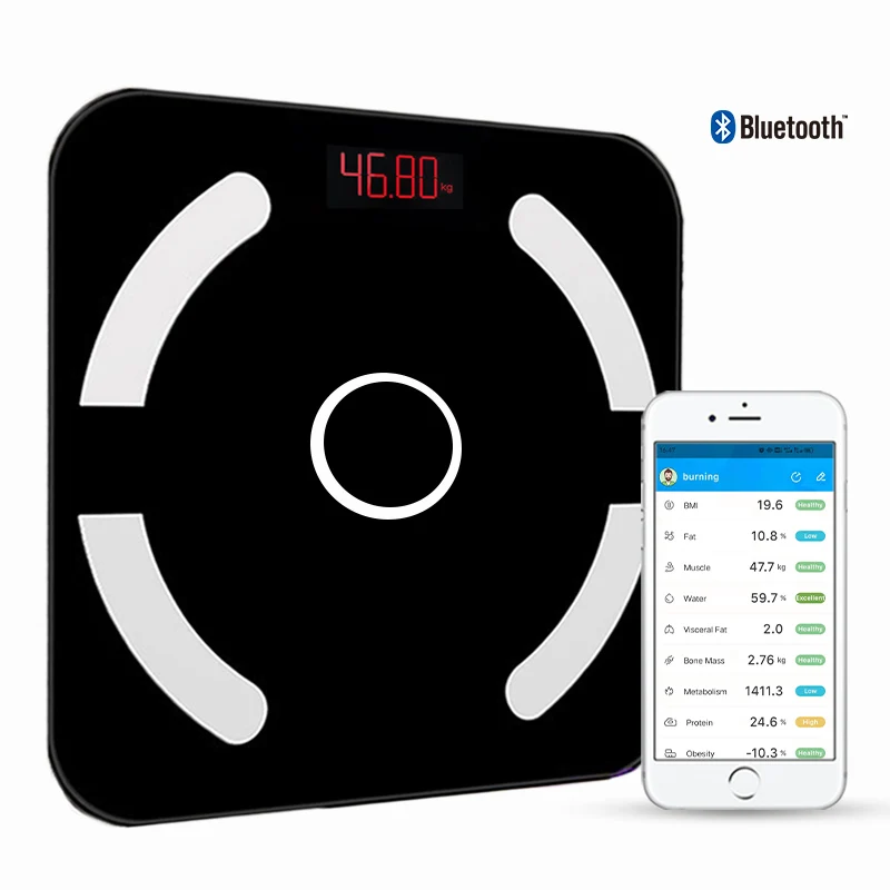 Bluetooth Weight Scale Bathroom Electronic Scale Body Fat Digital Smart Scale BMI Composition LED Display Sync APP Balance Floor
Bluetooth Weight Scale Bathroom Electronic Scale Body Fat Digital Smart Scale BMI Composition LED Display Sync APP Balance Floor