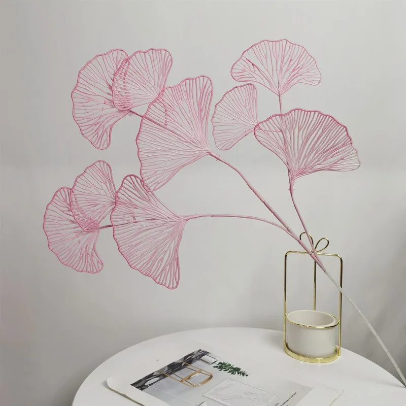 Fake Wedding Ginkgo Leaf Flowers Branch Artificial Leaves Home Shop Decor | Дом и сад