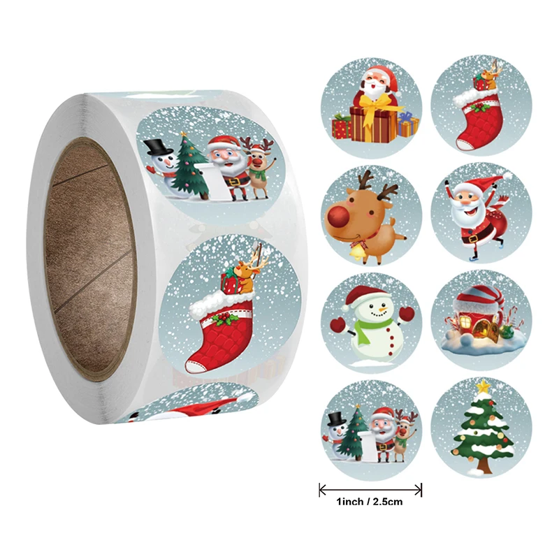 500 Sheets/roll 2.5cm Christmas Sticker Gift Decoration DIY Sticker Christmas Party Gift Tag Holiday Decoration Sticker
500 Sheets/roll 2.5cm Christmas Sticker Gift Decoration DIY Sticker Christmas Party Gift Tag Holiday Decoration Sticker