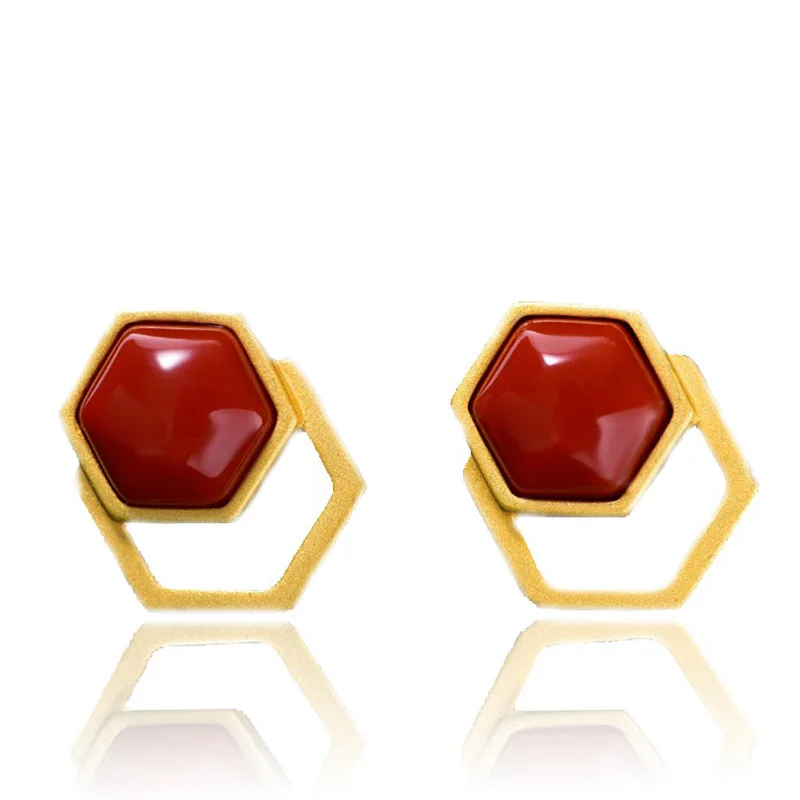 2020 Time-limited Women Earrings Manufacturer's Direct Sales With Certificate 925 Pure Gilt Inlaid Hexagonal South Agate
2020 Time-limited Women Earrings Manufacturer's Direct Sales With Certificate 925 Pure Gilt Inlaid Hexagonal South Agate