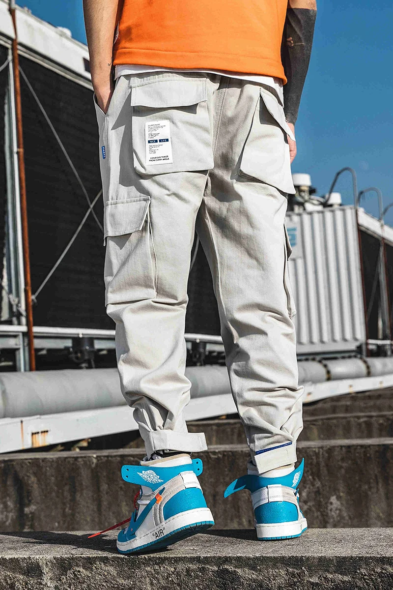Spring Cargo Pants Men Cotton Drawstring Multi-pocket Joggers Trousers Ankle Banded Male Fashion Harem Pants Grey Black Army Mid
Spring Cargo Pants Men Cotton Drawstring Multi-pocket Joggers Trousers Ankle Banded Male Fashion Harem Pants Grey Black Army Mid