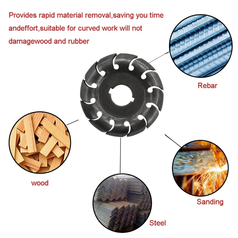 12 Teeth 90mm Multifunctional High Hardness Wood Carving Disc Angle Grinder Woodworking Tool
12 Teeth 90mm Multifunctional High Hardness Wood Carving Disc Angle Grinder Woodworking Tool