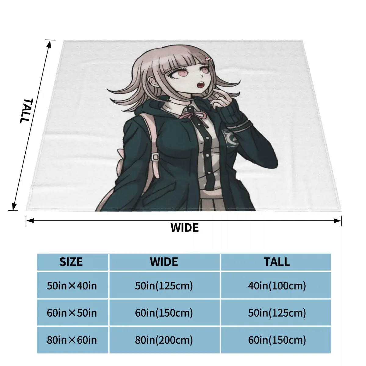 Одеяло Chiaki Nanami Danganronpa покрывало клетчатые Чехлы для кровати гостиной ковер