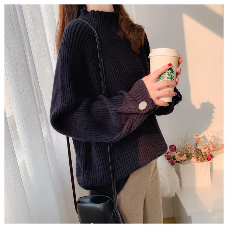 2020 autumn and winter fashion stitching tethered hooded long-sleeved women's sweater White
2020 autumn and winter fashion stitching tethered hooded long-sleeved women's sweater White