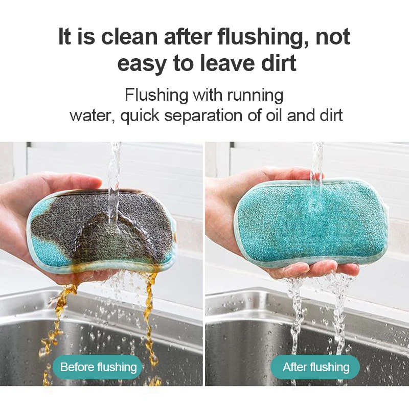1Pc Double Sided Scouring Pad Reusable Cleaning Sponges Cloth Kitchen Cleaning Wipers Decontamination Dish Towels
1Pc Double Sided Scouring Pad Reusable Cleaning Sponges Cloth Kitchen Cleaning Wipers Decontamination Dish Towels