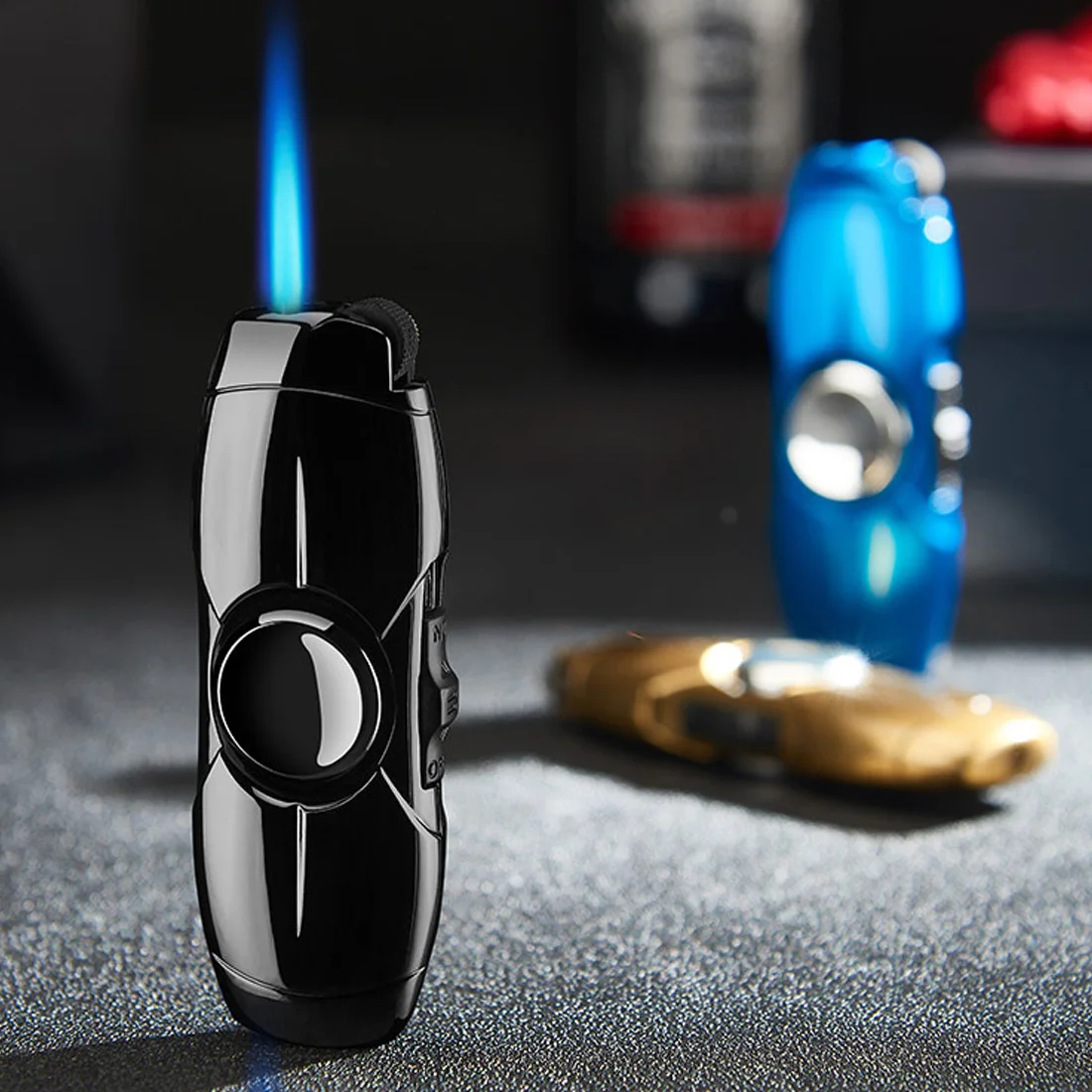NEW Outdoor Creative Fingertip Top Inflatable Zapalniczka Straight into Gas Lighter Portable Windproof Metal Feuerzeug Men gift
NEW Outdoor Creative Fingertip Top Inflatable Zapalniczka Straight into Gas Lighter Portable Windproof Metal Feuerzeug Men gift