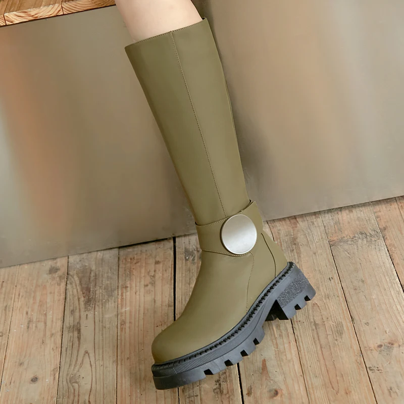 Army Green Women's High Boots Real Leather Knee High Boots 2021 Winter Thick-soled Knight Martin Boots Warm Botas Mujer Shoes
Army Green Women's High Boots Real Leather Knee High Boots 2021 Winter Thick-soled Knight Martin Boots Warm Botas Mujer Shoes