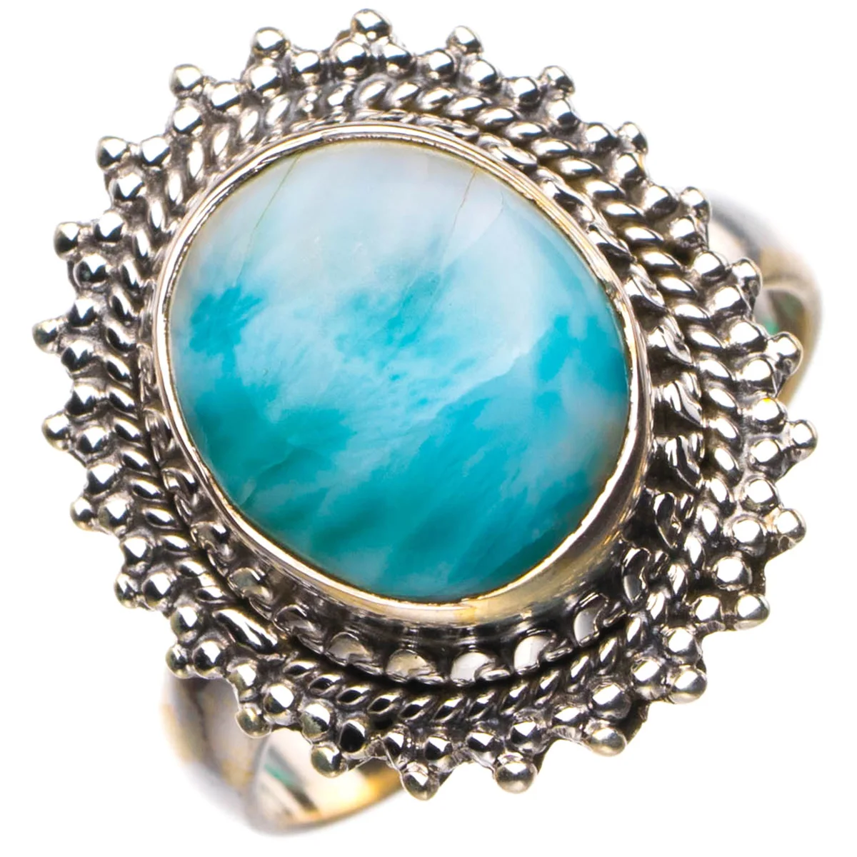 StarGems Natural Caribbean Larimar Handmade 925 Sterling Silver Ring 7 D4685
StarGems Natural Caribbean Larimar Handmade 925 Sterling Silver Ring 7 D4685
