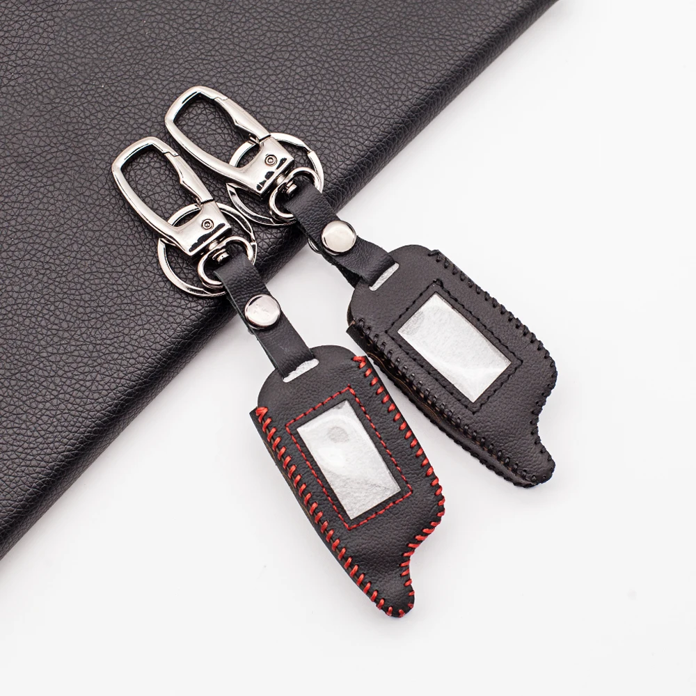 A9 2-Way LCD Remote Control KeyChain Leather Case Cover For Two Way Car Alarm System Twage Starline A9/A4/A6/A8 Key Chain Fob 
A9 2-Way LCD Remote Control KeyChain Leather Case Cover For Two Way Car Alarm System Twage Starline A9/A4/A6/A8 Key Chain Fob