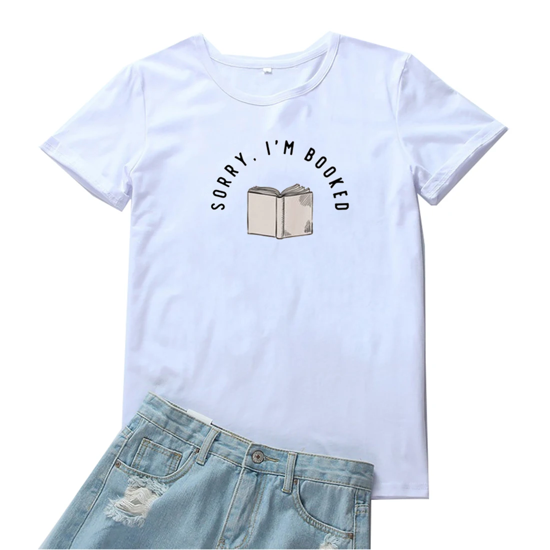 Sorry I'm Booked T Shirts Women Books Pattern Women T-shirts Vintage O-neck Women Tees Casual Grunge Aesthetic Tee Shirt Femme
Sorry I'm Booked T Shirts Women Books Pattern Women T-shirts Vintage O-neck Women Tees Casual Grunge Aesthetic Tee Shirt Femme