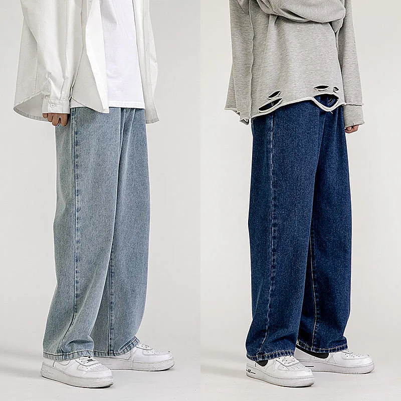 Men's Jeans Fashion Loose Straight New Korean Hip Hop Trousers Casual Wide Leg Pants igh Quality Cowboy Mans Streetwear
Men's Jeans Fashion Loose Straight New Korean Hip Hop Trousers Casual Wide Leg Pants igh Quality Cowboy Mans Streetwear