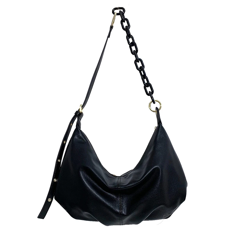 Female Shoulder Bags Fashion Simple Solid High Quality PU Leather Luxury Women Handbag Designer Chain 2021New Tote Bag Black 55z
Female Shoulder Bags Fashion Simple Solid High Quality PU Leather Luxury Women Handbag Designer Chain 2021New Tote Bag Black 55z