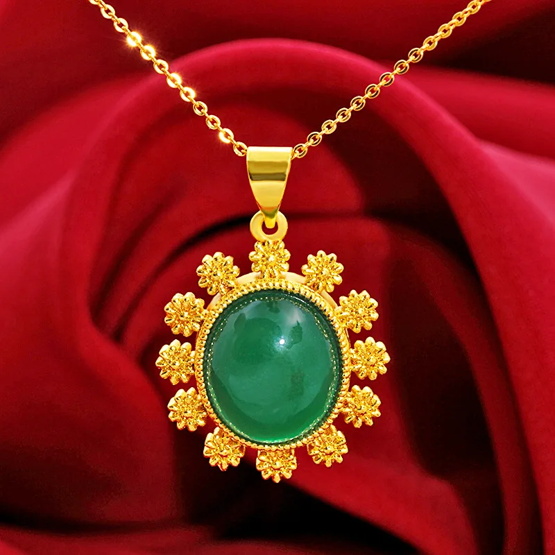 Chinese Natural Green Chalcedony Hand-carved Sun Flower Pendant Fashion Boutique Jewelry Men and Women Necklace Popular Gifts
Chinese Natural Green Chalcedony Hand-carved Sun Flower Pendant Fashion Boutique Jewelry Men and Women Necklace Popular Gifts