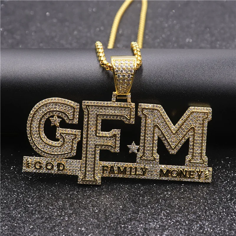 Мужское ожерелье с подвеской в виде надписи GFM, украшение в виде семейного Бога, AAA циркониевые амулеты, ювелирное изделие в стиле хип-хоп, ро...
Мужское ожерелье с подвеской в виде надписи GFM, украшение в виде семейного Бога, AAA циркониевые амулеты, ювелирное изделие в стиле хип-хоп, ро...
