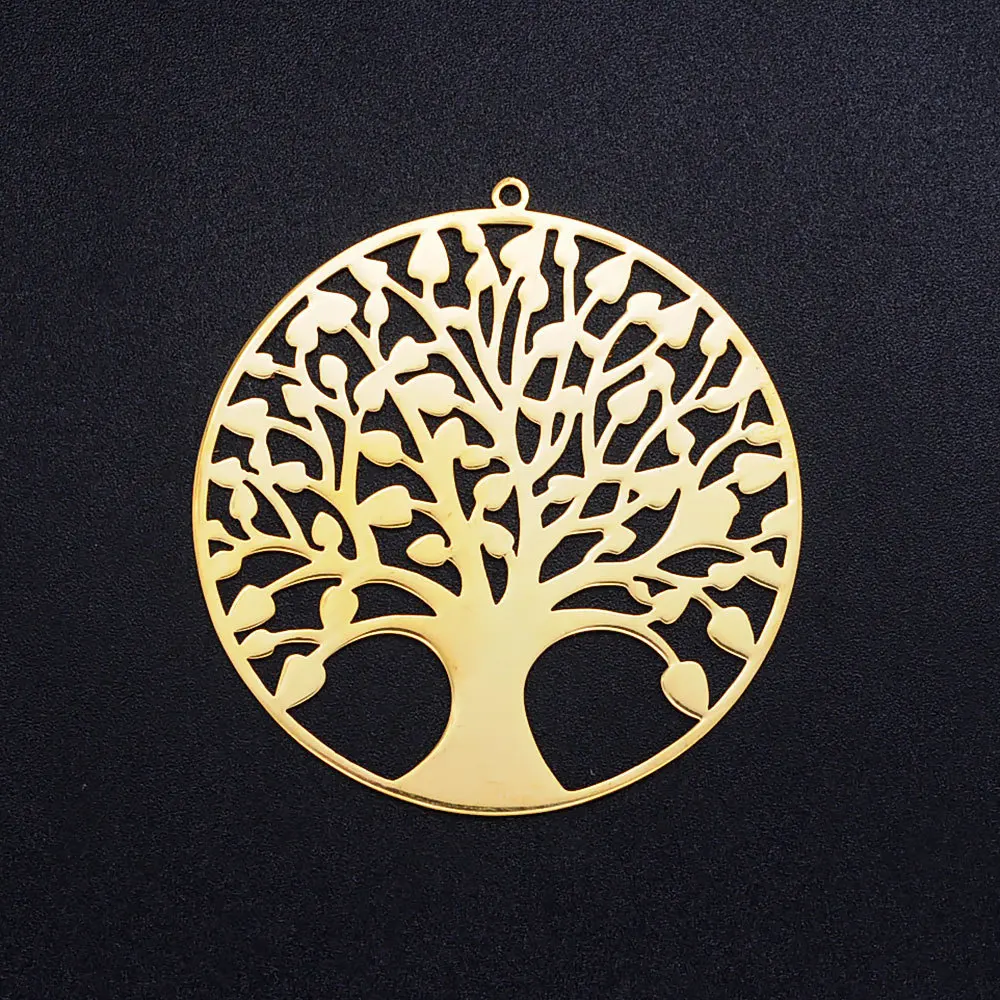 Gold-plated Color Life Tree Pendant Stainless Steel DIY Accessories Earring Charms in Jewelry Making
Gold-plated Color Life Tree Pendant Stainless Steel DIY Accessories Earring Charms in Jewelry Making