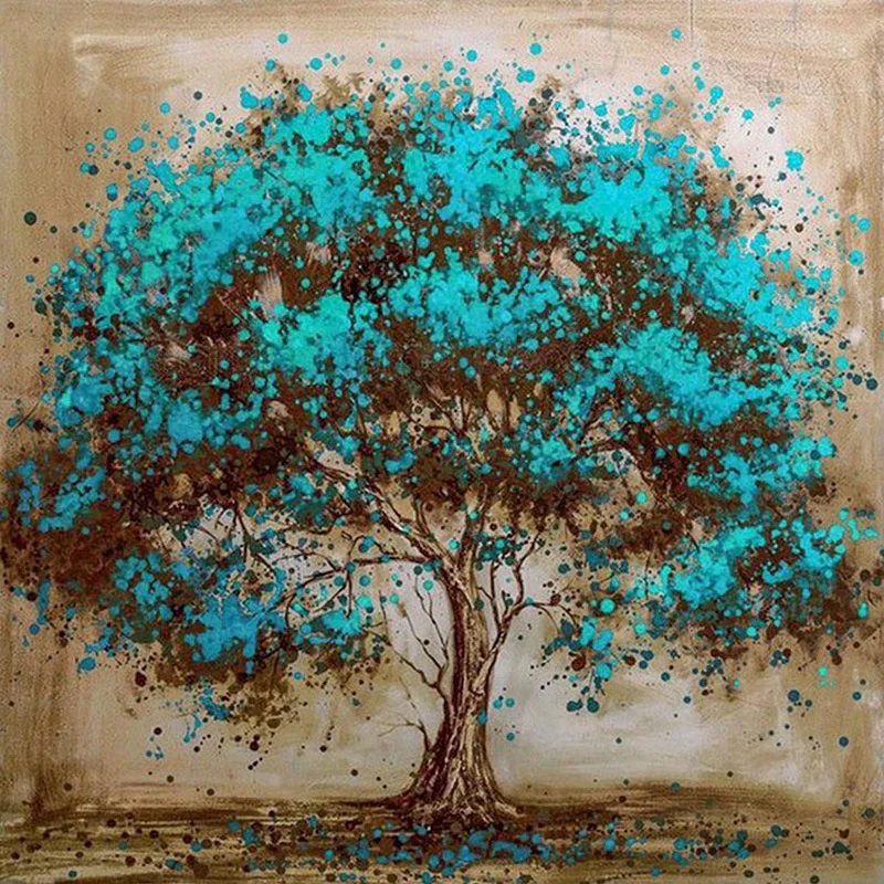 Printing DIY 5D Diamond Painting by Number Kit Full of Drilling a New Blue Tree 25*25 Cm 
Printing DIY 5D Diamond Painting by Number Kit Full of Drilling a New Blue Tree 25*25 Cm